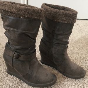 Roxy Presley Ii Calf High Wedge Boots 